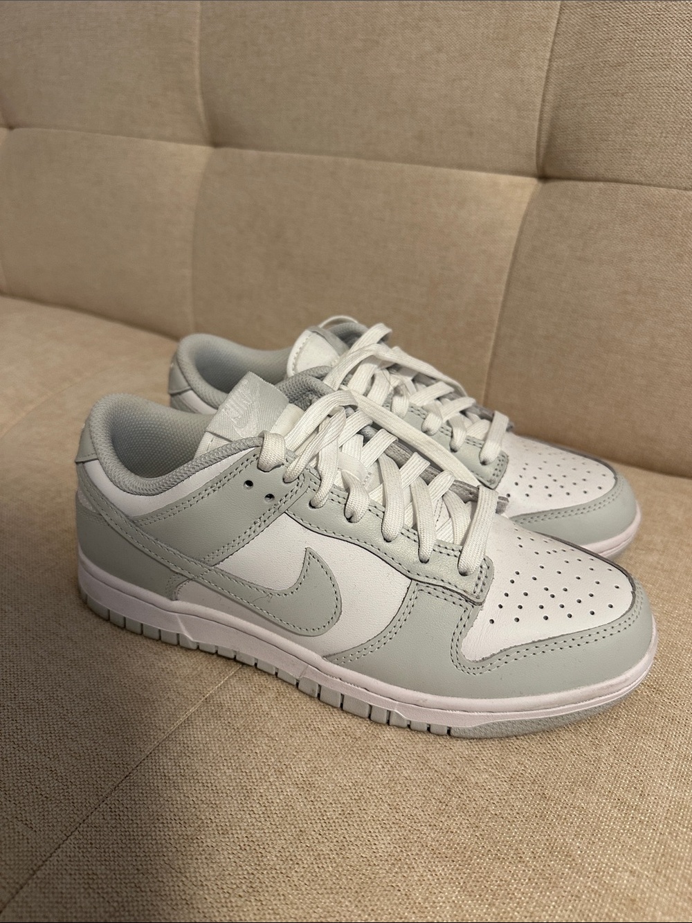 Women’s size 7 Photon Dust Nike Dunks